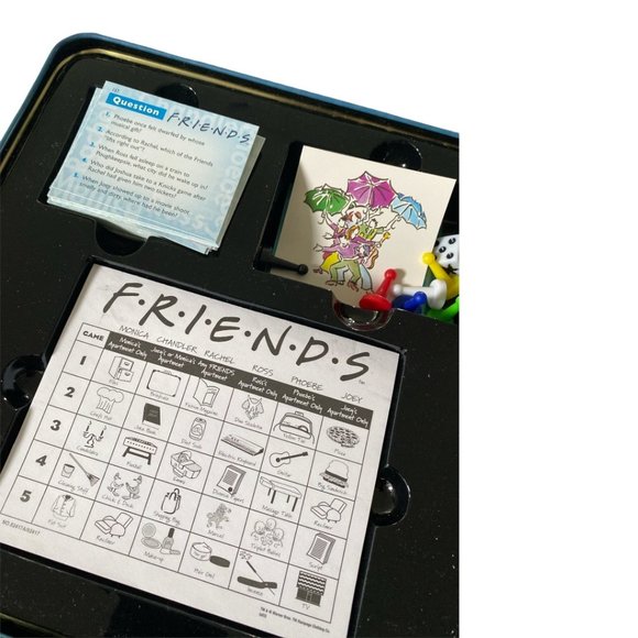 FRIENDS Ultimate Trivia Game Ages 10 & Up in Metal Box - Picture 4 of 8